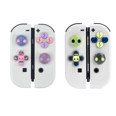 GeekShare Interruptor/OLED Calavera Cruz D-Pad Botón Tapas Set ABXY Botones Llave Adhesivo Foto 1 de 4