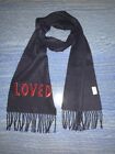 100% AUTHENTIC GUCCI “LOVED” UNISEX BLUE CASHMERE/ SILK SCARF 25cmX 186cm, NEW
