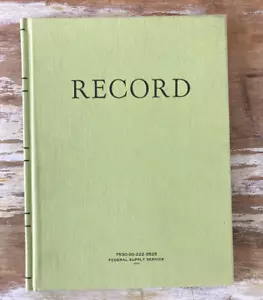 Vintage Federal Supply Service Office Ganzsache Junk Journal Record Book liniert - Bild 1 von 7
