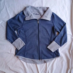 Chaqueta Tommy Bahama Sun Fade Flipside Para Mujer M Cremallera Completa Azul FALTA CORDÓN - Imagen 1 de 9