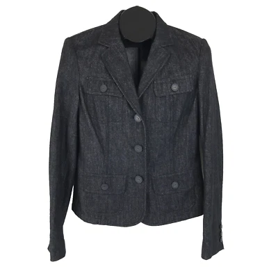 ADEC 2 by Philippe ADEC Button Down Blazer Women's Size 8 Wool Blend Pockets - Image 1 of 4