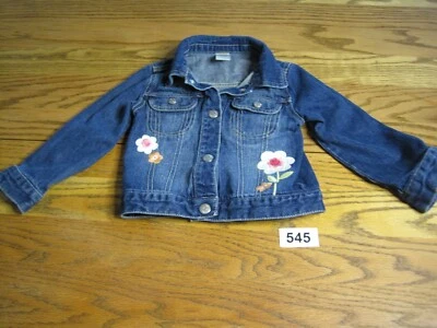 Chaqueta vaquera azul con flores Gymboree para niñas - talla pequeña Foto 1 de 4
