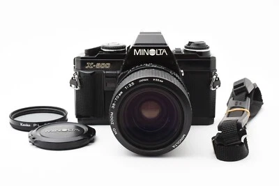 【Exc+5】Cámara fotográfica Minolta X-500 SLR negra y zoom MD 35mm-70m f/3.5 de Japón Foto 1 de 4