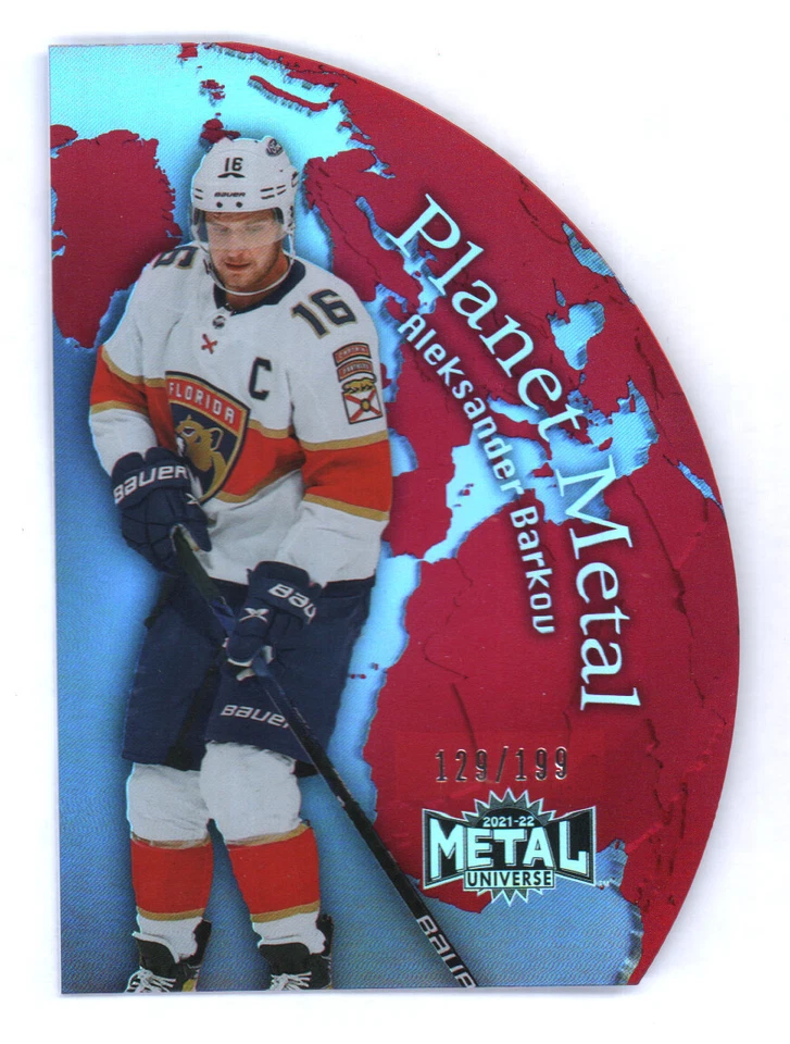 2021-22 UD Skybox Metal Universe Planet Metal Red #PM-23 Aleksander Barkov /199 - Image 1 of 2