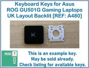 Keyboard Replacement Keys for ASUS ROG GU501G Gaming Laptops UK Layout Backlit - Picture 1 of 13