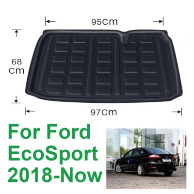 Bandeja de maletero trasero de coche revestimiento de maletero alfombrilla de carga piso para Ford EcoSport 2018-2023 Foto 1 de 2
