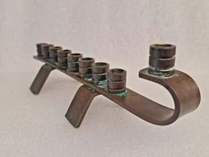 RARE 50'S ZAHAL IDF MILITARY MENORAH JEWISH JUDAICA BY ISRAELI SOLIDIERS - Picture 1 of 8