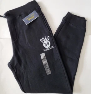 Polo Ralph Lauren Big Boys Sweatpants Fleece Joggers Signature Logo Size XL Blk - Picture 1 of 7