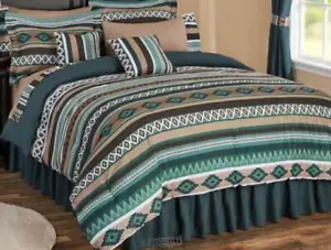 20-Piece Bonanza Bedding Set Santa Fe King Comforter Flat Fitted Sheet 108"x 96" - Picture 1 of 2