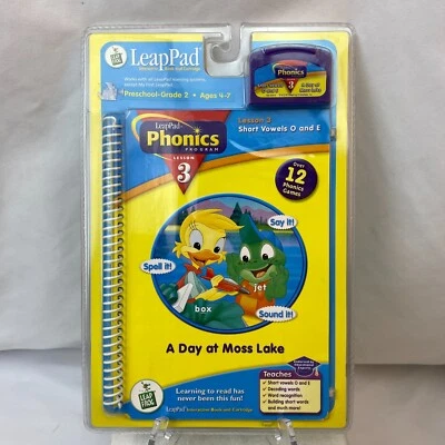 LeapPad Interactive Book And Cartridge - Lesson 3 Short Vowels O And E - SEALED! - Image 1 of 4