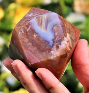 80MM Orange Thundereggs Agate Crystal Healing Chakra Gemstone David Hexagon - Picture 1 of 10