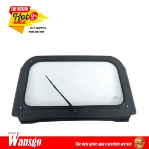 Black full glass windshield with wipers For Polaris RZR 570 800 XP 900 - Picture 1 of 12