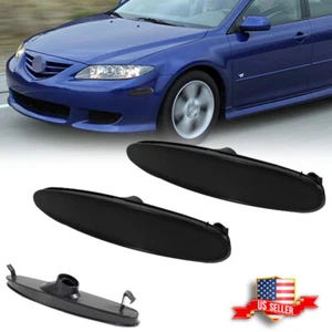 For 2003-2008 Mazda 6 Mazda6 Bumper Lamps Side Marker Lights Pair JDM Smoke Lens - Picture 1 of 8