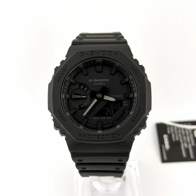 NEW Casio G-Shock GA-2100-1A CasiOak Black Carbon Octagon 200M Slim Sport Watch - Image 1 of 4