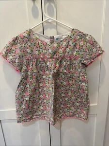 Mini Boden Girls Floral Short Sleeve Shirt 11 12 - Picture 1 of 8