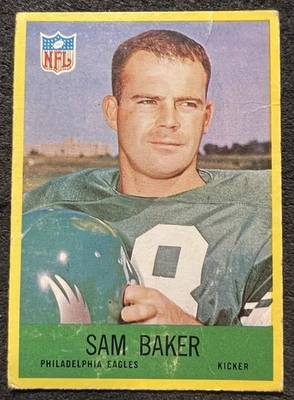 1967 PHILADELPHIA SAM BAKER (PHILADELPHIA EAGLES) #134 VG SMALL CREASE/WRINKLE - Image 1 of 2