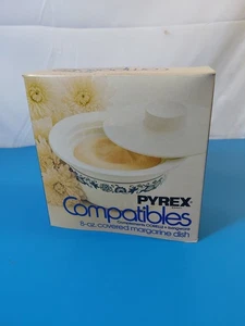 Bañera de margarina redonda vintage compatible con Pyrex CRAZY DAISY Spring Blossom nueva en caja tapa - Imagen 1 de 10