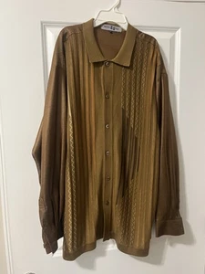 Michael Irvin 88 Shirt Longsleeve Tan Button Up Size XL - Picture 1 of 5