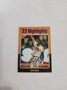 2024 Topps Heritage MINI Ronald Acuna Jr Acuña '23 Season Highlights #1 SP ZL - Picture 1 of 2