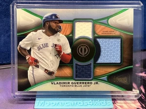 2025 Topps Tribute Vladimir Guerrero Jr Triple Relic Green /99 - Picture 1 of 2