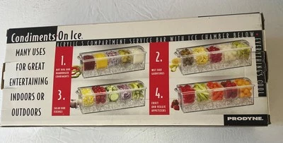 Prodyne Condiments On Ice w/ Lid 5 Section Fixings Bar, Chiller Container - Image 1 of 2