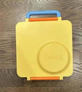 Omie Lunch Box Yellow Orange Box Only Empty Leakproof Kid Adult - Picture 1 of 3