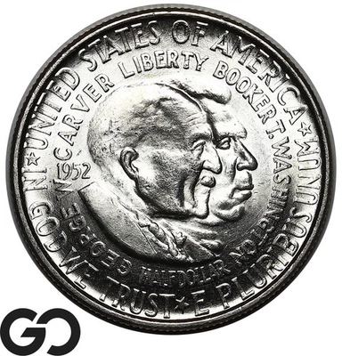 1952 Washington-Carver Commemorative Half Dollar, Lustrous Gem - Image 1 of 3