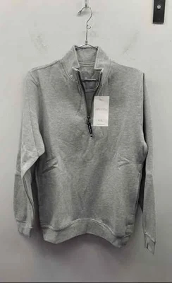 NWT Charles River Apparel Men's Heather Gray Crosswind Quarter Zip Sweatshirt - Image 1 of 4