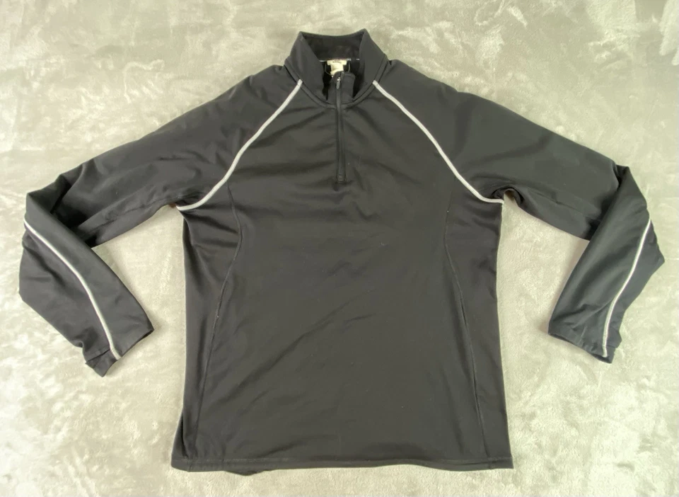 Pullover H&M Running Sport Hombre Atlético Negro 1/4 Cremallera Manga Larga Talla Grande Foto 1 de 4