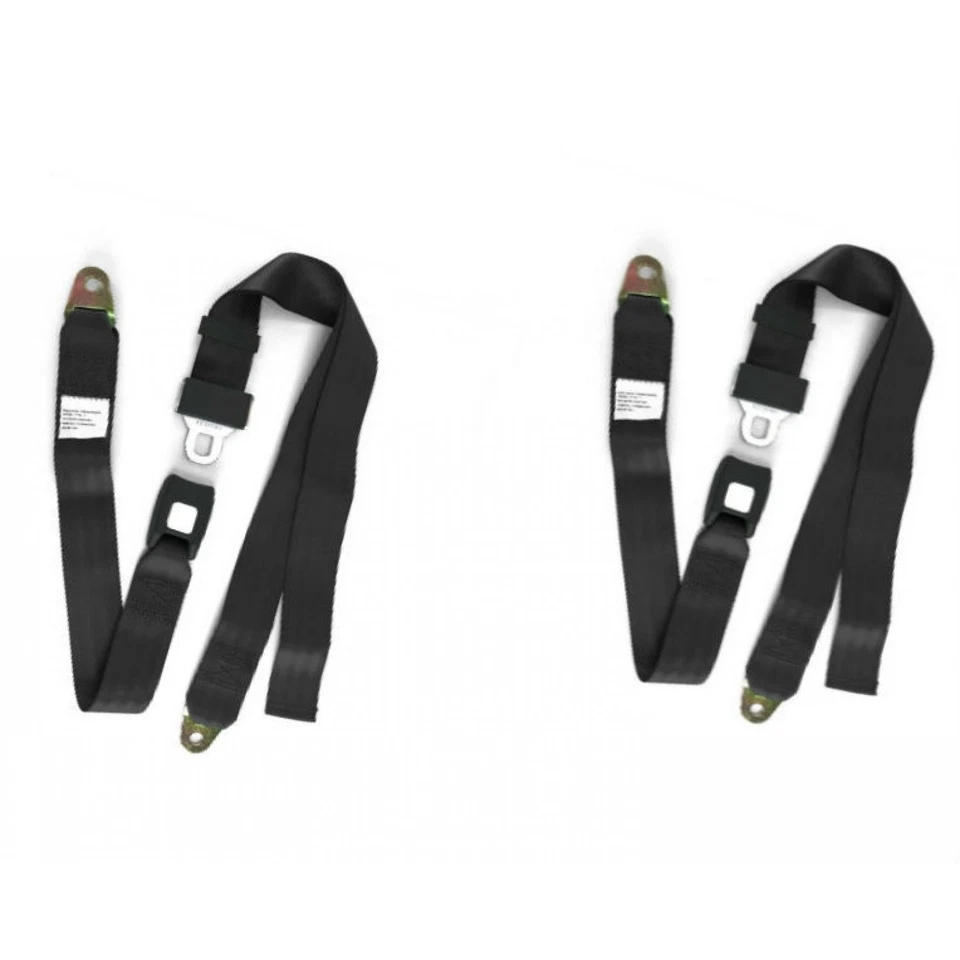 Jeep Cj Cj5 Cj7 Yj Wrangler 76 to 95 Rear Seat Lap Safety Belt 60" Pair Belt1X2  - Image 1 of 1