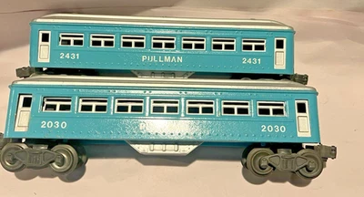 Lionel #2430; 2431 Gauge O;  2 Car Blue Passenger - Image 1 of 4
