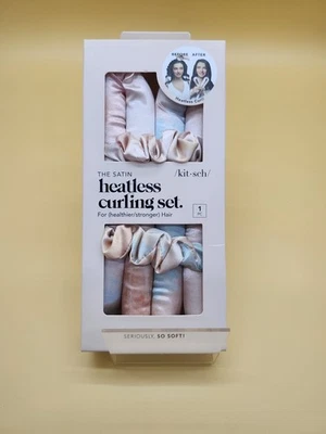 Juego de rizado Kitsch satinado sin calor atardecer tie dye - varilla + 2 crujientes - nuevo... Foto 1 de 4