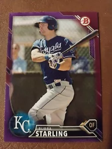 2016 BUBBA STARLING BOWMAN PURPLE BASEBALL ROOKIE CARD RC #BP138 KC ROYALS /250 - Picture 1 of 2