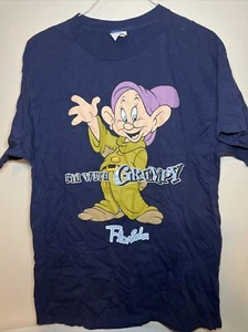 Dopey Grumpy vtg Florida Disney Snow White 7 Dwarfs t shirt Large - Picture 1 of 2
