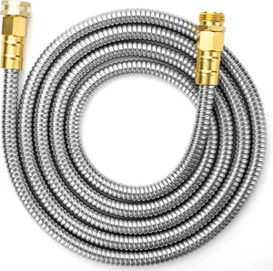 10 Feet Stainless Steel No Kink Metal Garden Hose - Picture 1 of 12