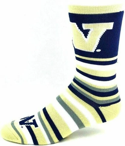 Washington Huskies Purple Gold & White Lotta Stripe Deuce Crew Socks Cover