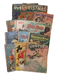 12 VTG Golden Books - 8 First Editions! Disney Christmas Top Cat Smokey Lulu - Bild 1 von 11