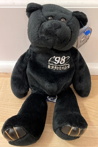 Oakland Raiders Football Charles Woodson #24 Beanie Bear 1998 NFL 9" NEW Black Cover