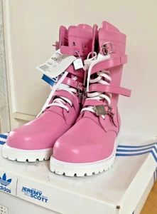 adidas originals x Jeremy scoot JS Combat Leather Boots Pink US 9 V22076 rare - Bild 1 von 6
