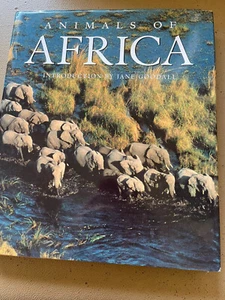 Chaqueta de colección 1998 tapa dura con polvo Animales de África por Jane Goodall - Imagen 1 de 9