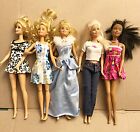 Mattel Barbie Dolls Lot Of 5 With Cloths 1999-2015