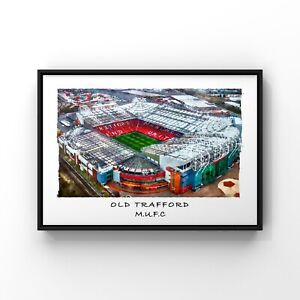 Football Print, Manchester FC, Wall Art, Football Stadium, Football Shirt Custom