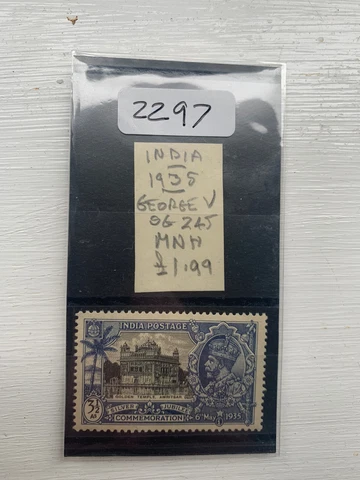 India 1935 George V 1v SG 245 MNH (2297) Cover