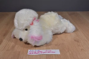 Animal Alley weißer Pudel mit rosa Ohren und Schleifen 2000 Sitzsack Plüsch (310-378) - Bild 1 von 7