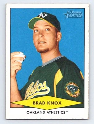 2007 Bowman Heritage Brad Knox #BHP32   Oakland Athletics - Image 1 of 2