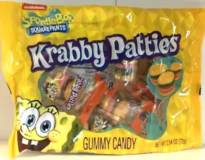 Paquete de 3 bolsas de gomitas Krabby Patties Bob Esponja 2,56 oz cada una NUEVA - Imagen 1 de 4