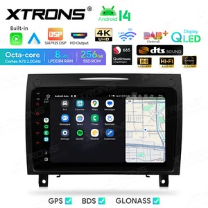 9" Android 14 8+256GB Car Stereo Radio GPS For Mercedes-Benz R171 SLK200 SLK280 - Picture 1 of 19