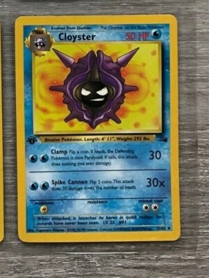 WOTC Pokemon Fossil Cloyster 1st Edition Non-Holo 32/62  (*KT Sale*) - Image 1 of 2