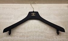 Chanel Black Velvet Hanger Gold Logo - Coats
