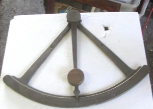 Vintage großer 16" Neigungsmesser massives Messing Schiffe Angebot Messgerät maritimes Dekor - Bild 1 von 2